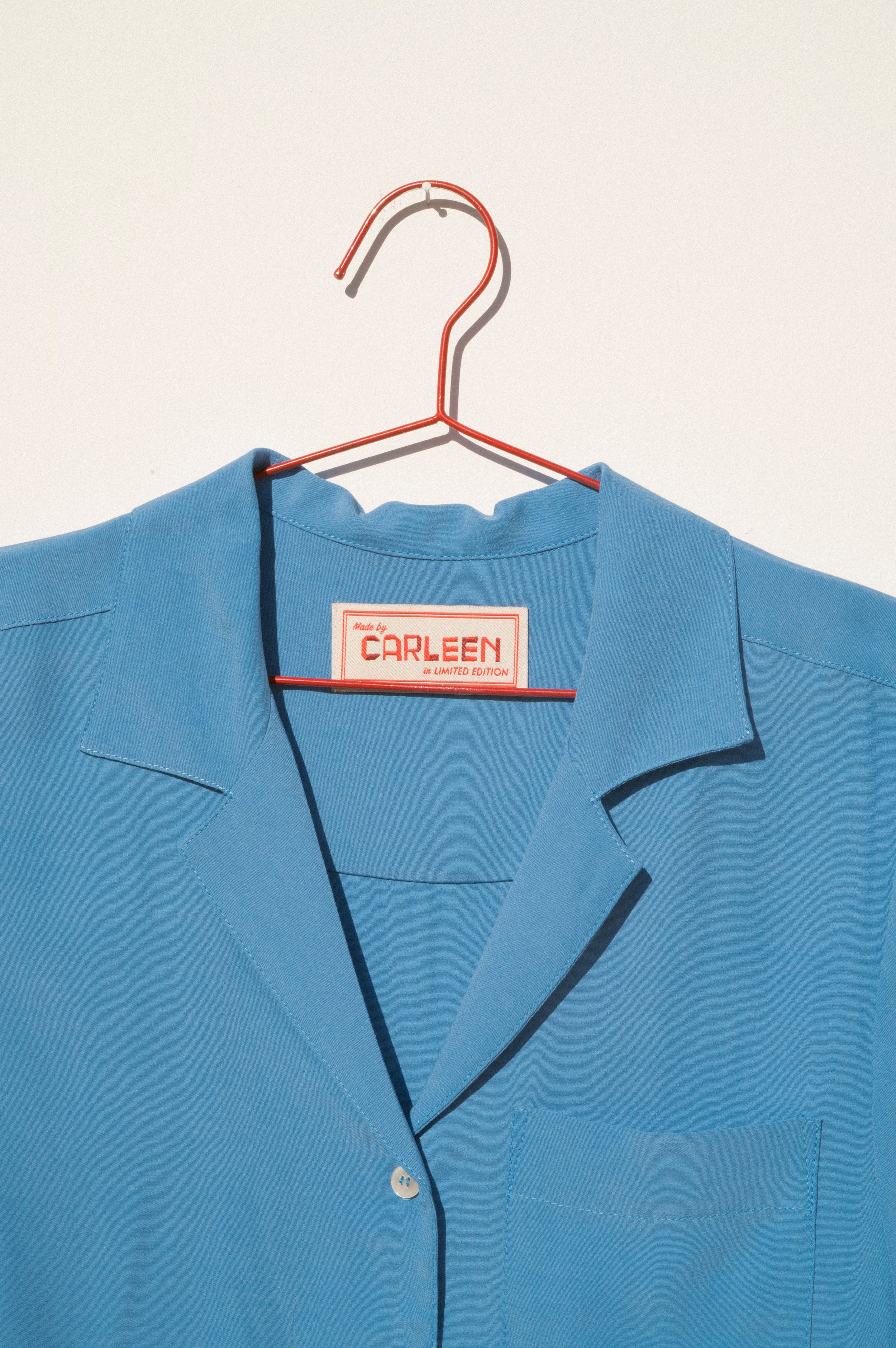 Nancy Button-Waist Shirt - Blue