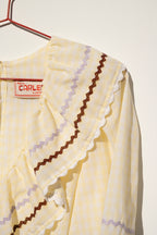 Ruffle Blouse - Butter Gingham