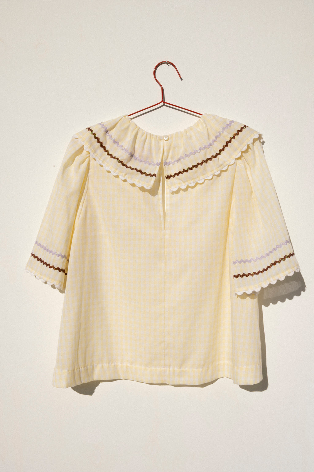 Ruffle Blouse - Butter Gingham