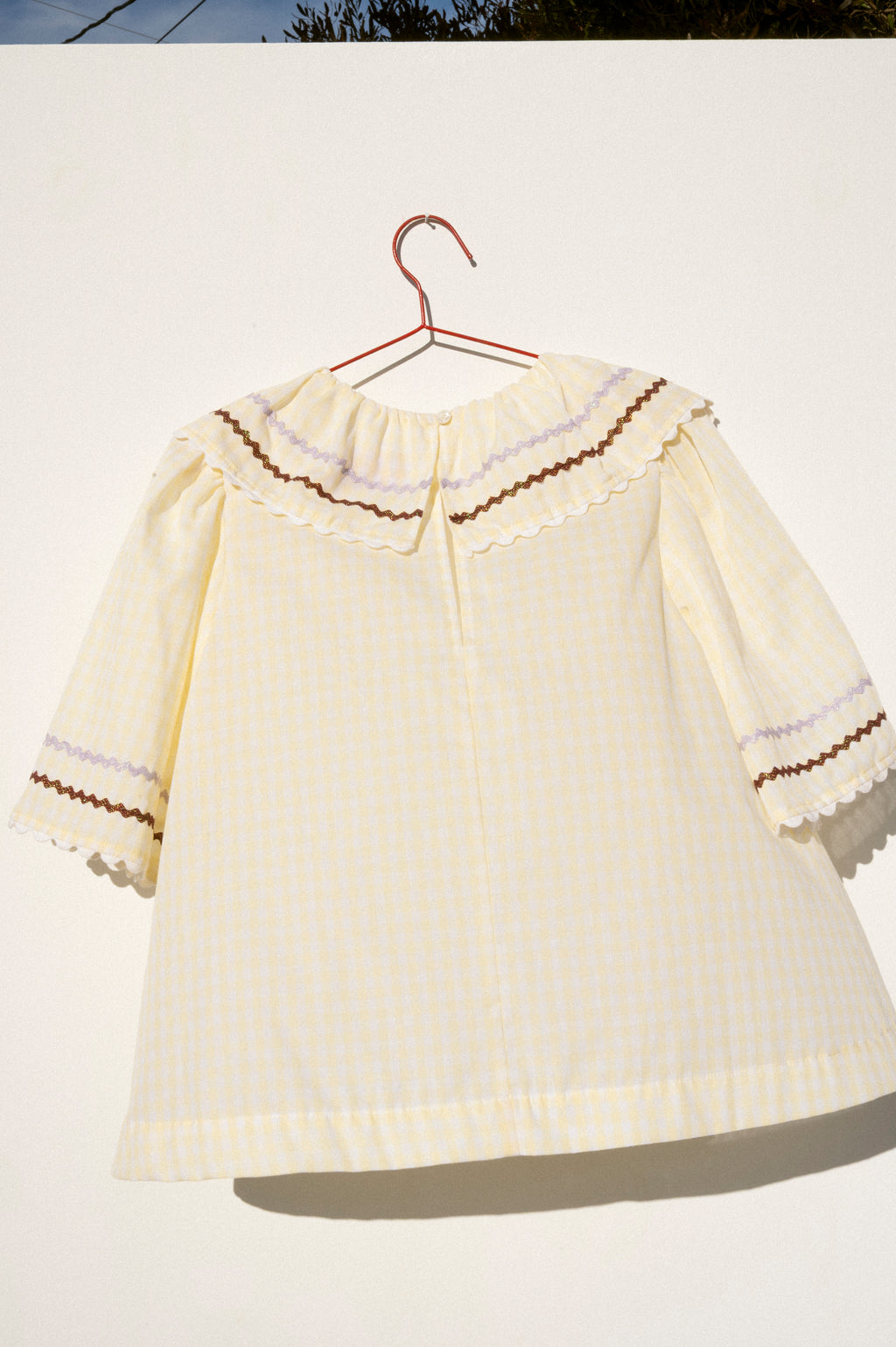 Ruffle Blouse - Butter Gingham