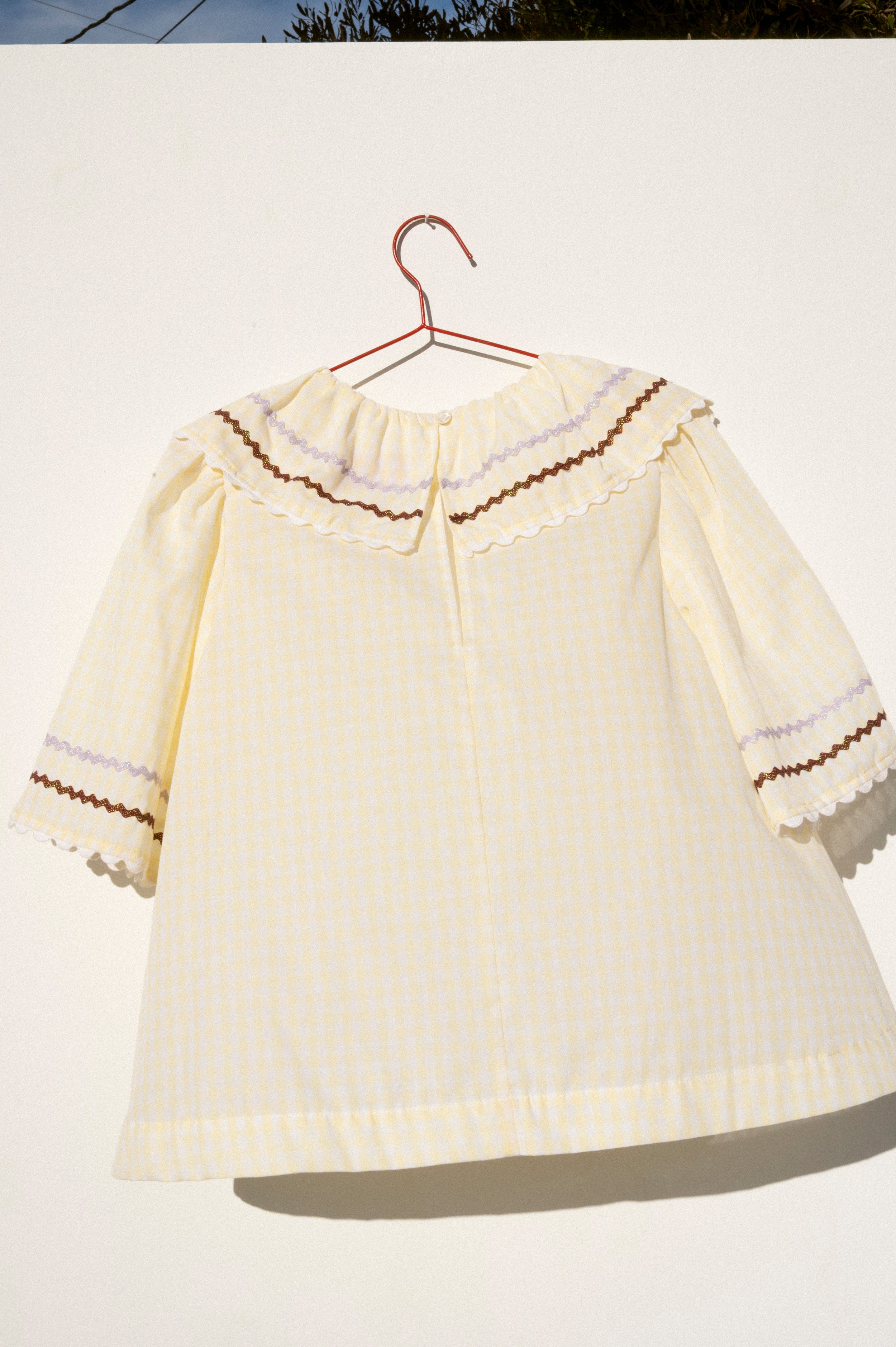 Ruffle Blouse - Butter Gingham