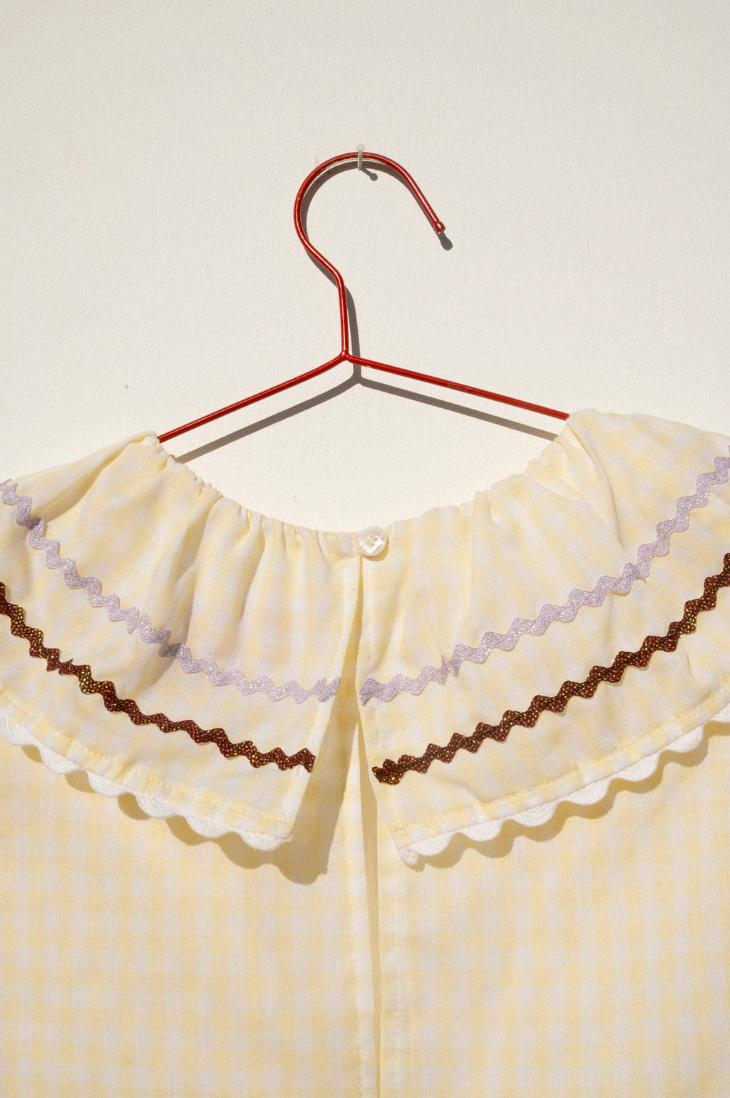 Ruffle Blouse - Butter Gingham