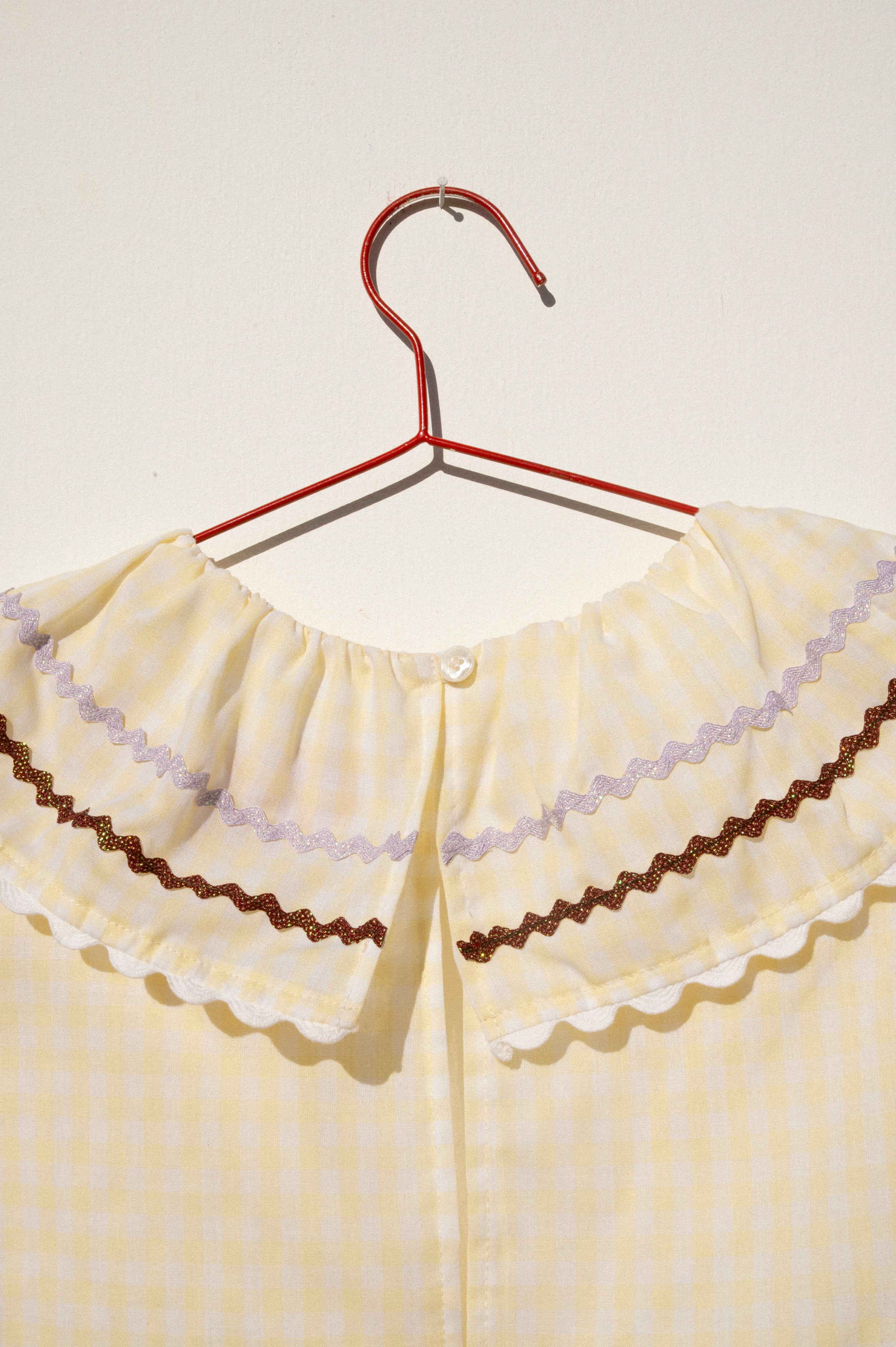 Ruffle Blouse - Butter Gingham