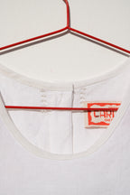 Zoe Sleeveless Shell - Openwork on Linen (L)