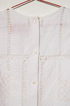 Zoe Sleeveless Shell - Openwork on Linen (L)