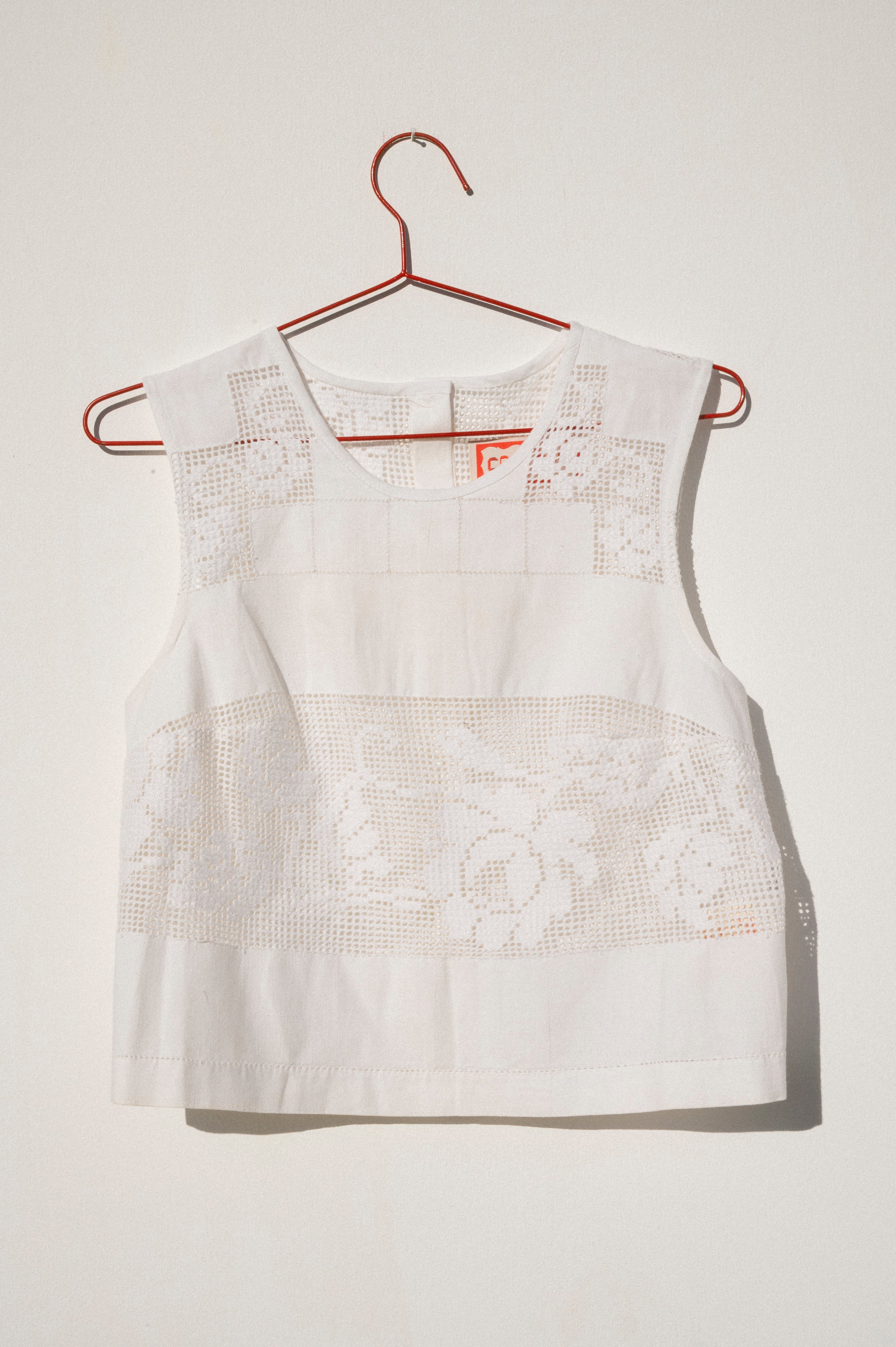 Zoe Sleeveless Shell - Floral Openwork (S)