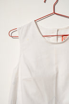 Zoe Sleeveless Shell - Scallop Hem (S)