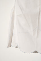 Zoe Sleeveless Shell - Scallop Hem (S)