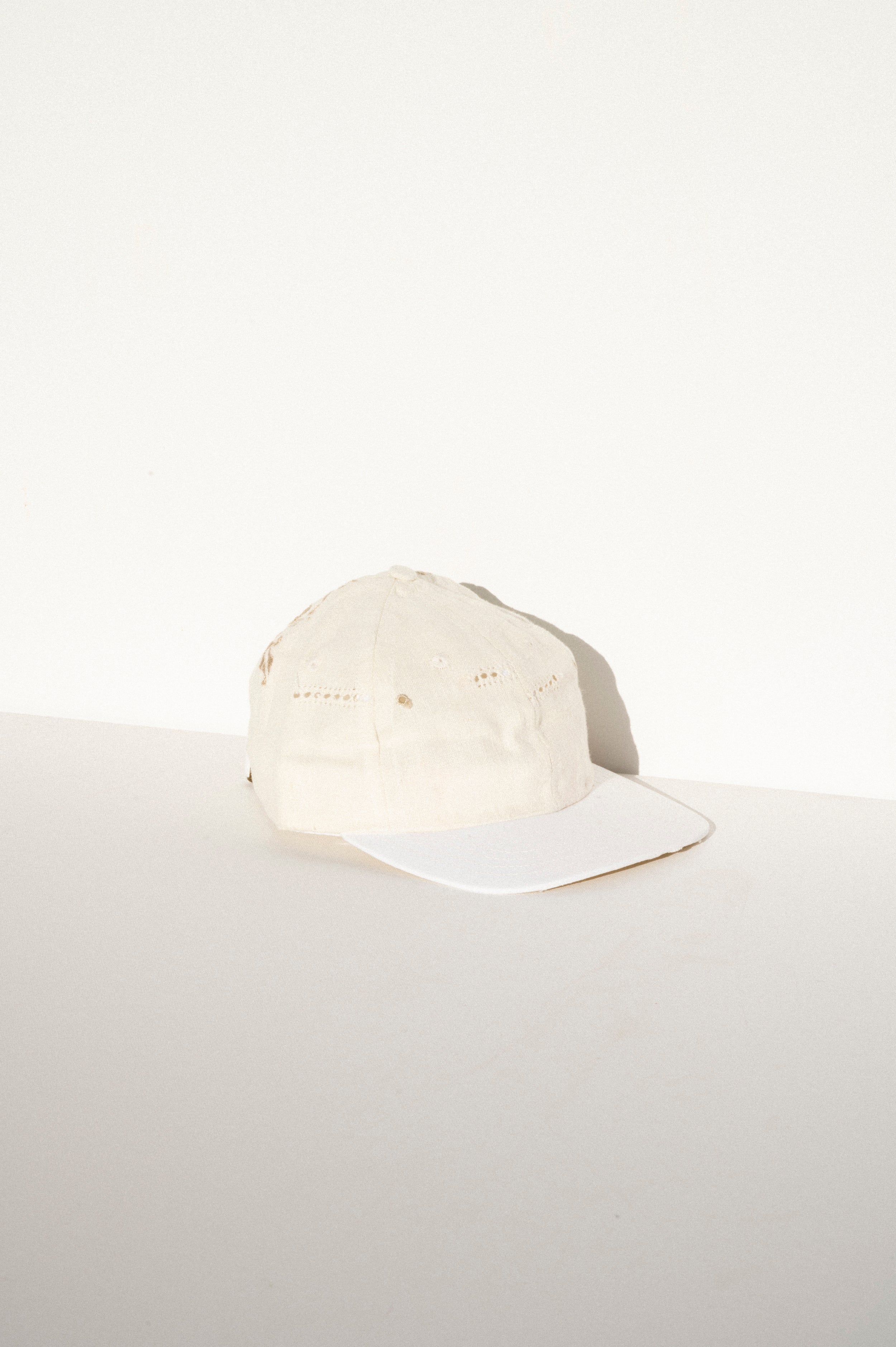 Ball Cap - White Vintage Tablecloths #1