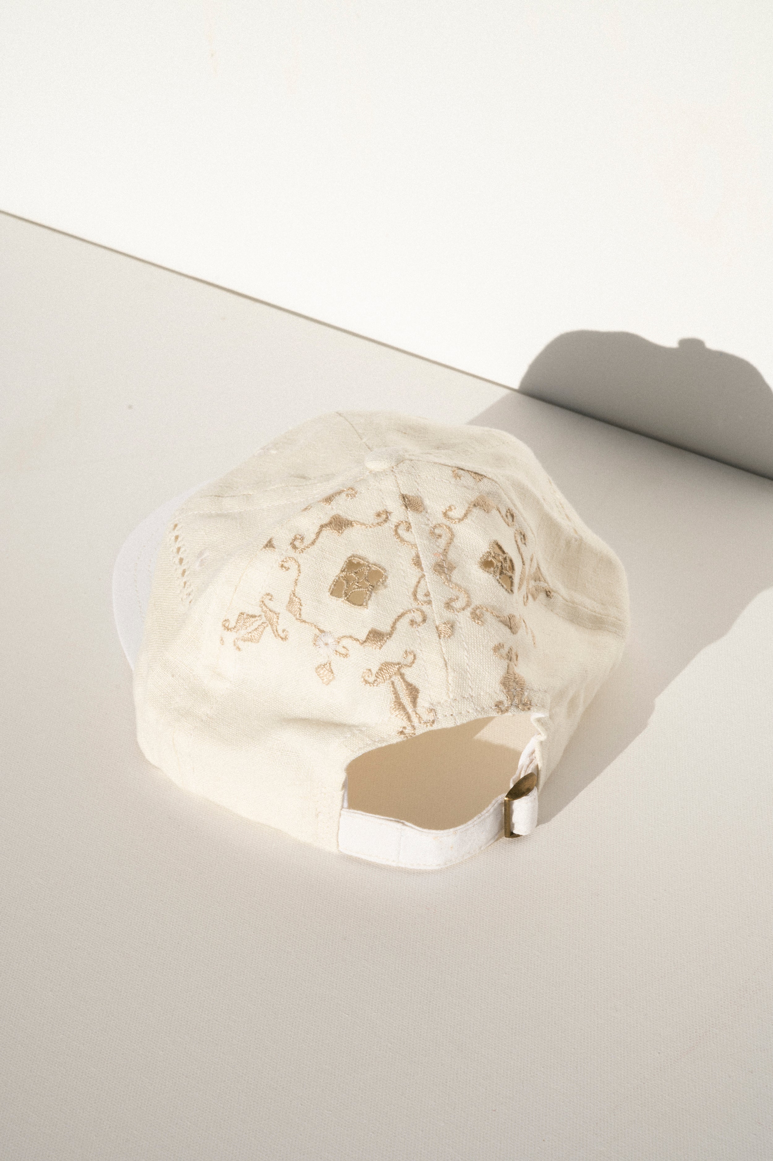 Ball Cap - White Vintage Tablecloths #1