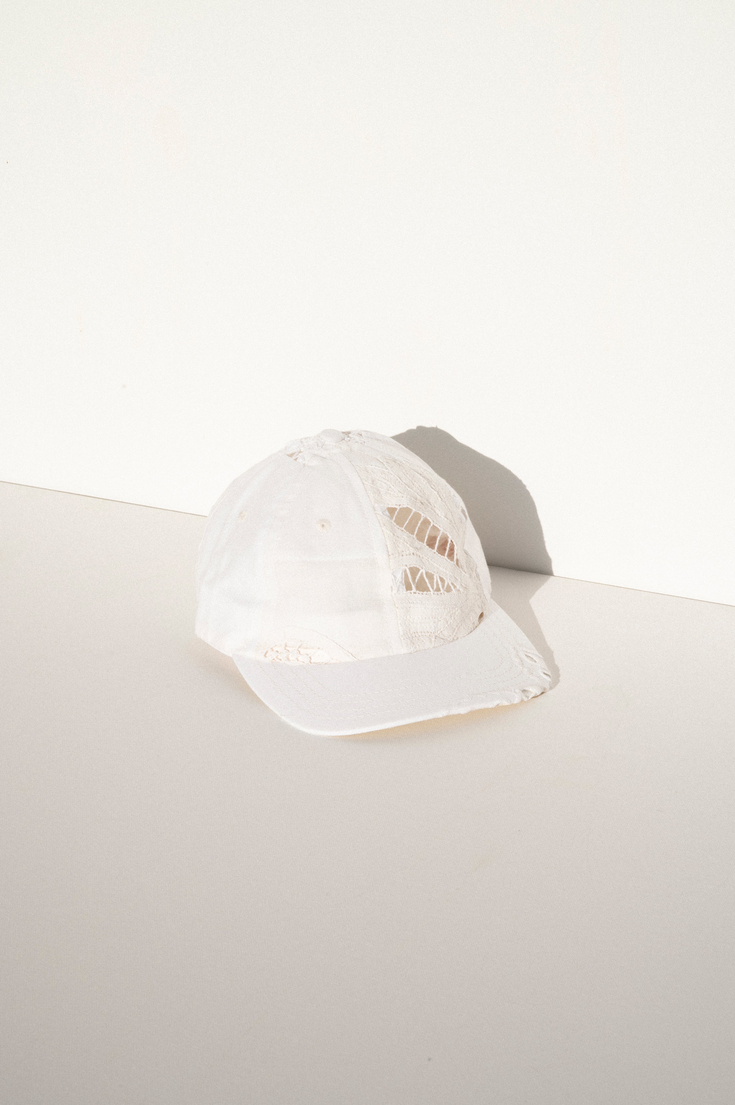 Ball Cap - White Vintage Tablecloths #2