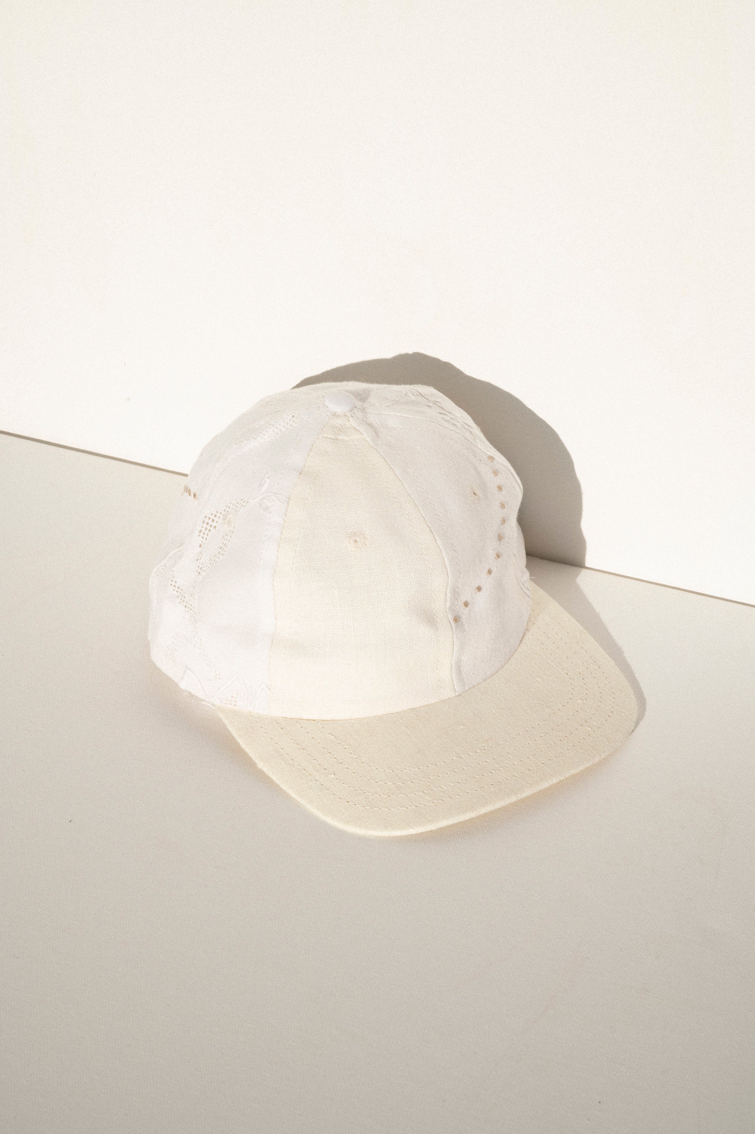Ball Cap - White Vintage Tablecloths #4