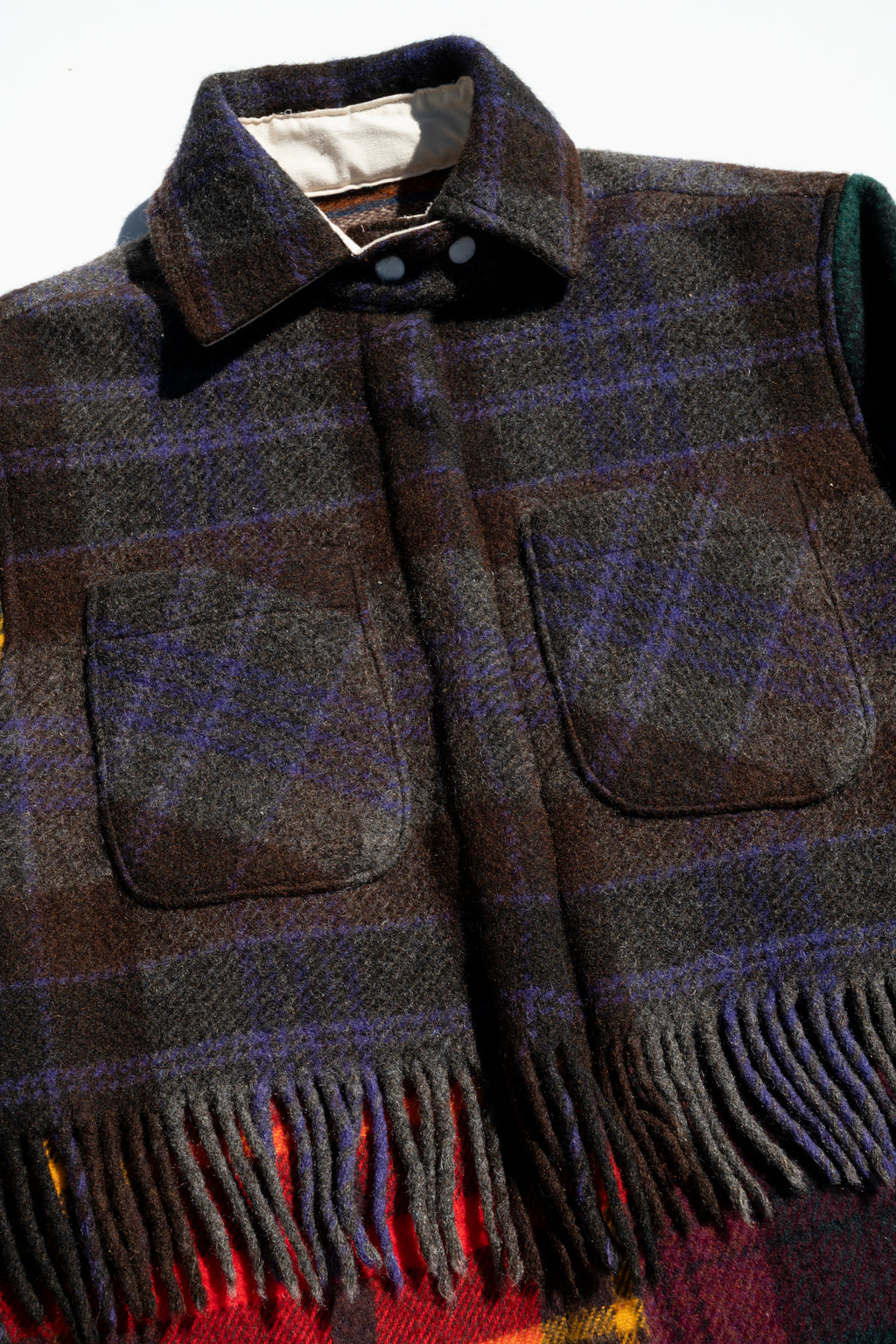 Fringe Plaid Ardmore - Charcoal (Large)