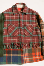 Fringe Plaid Ardmore - Burgundy (Large)