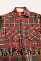 Fringe Plaid Ardmore - Burgundy (Large)
