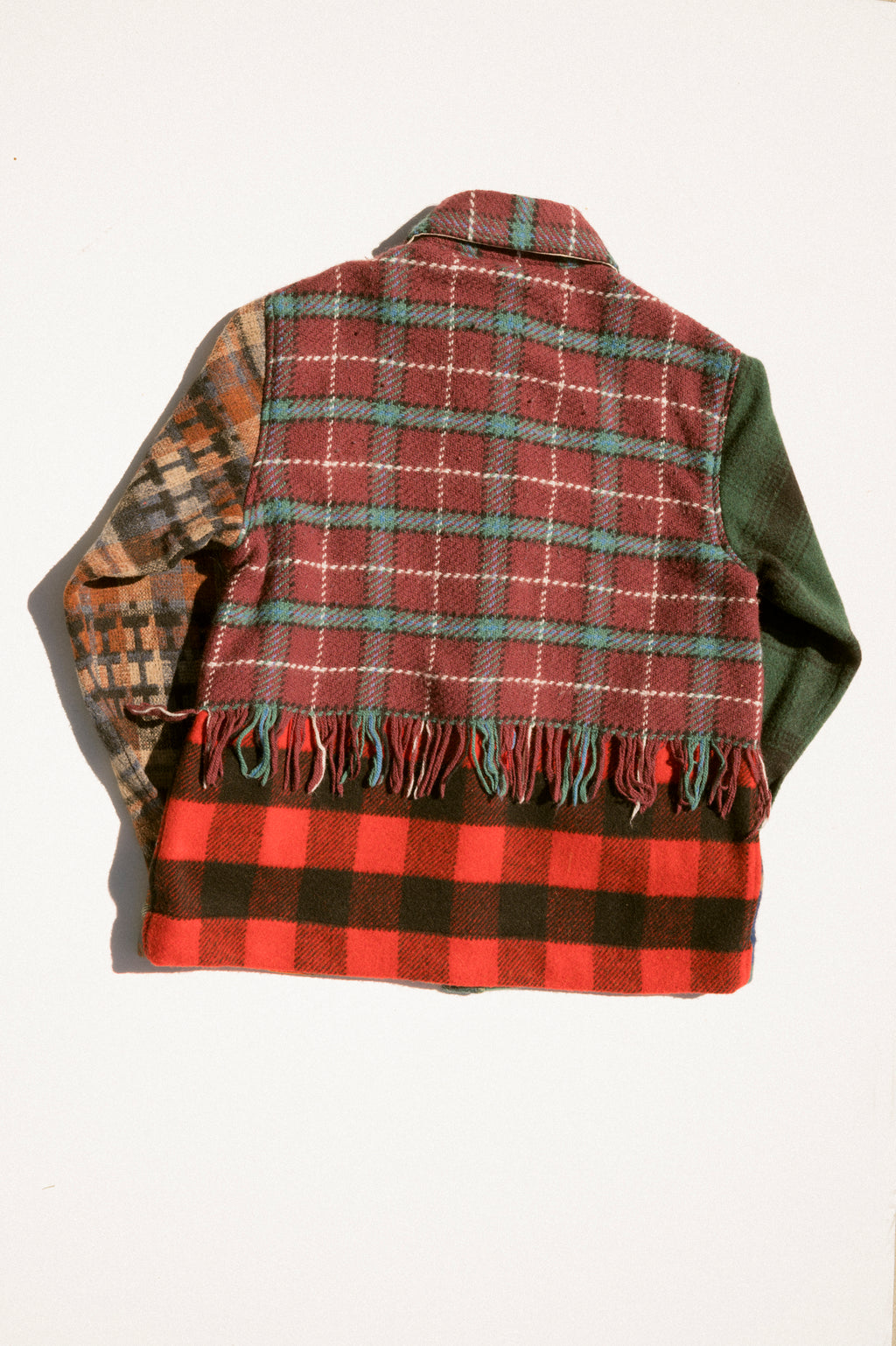 Fringe Plaid Ardmore - Burgundy (Large)