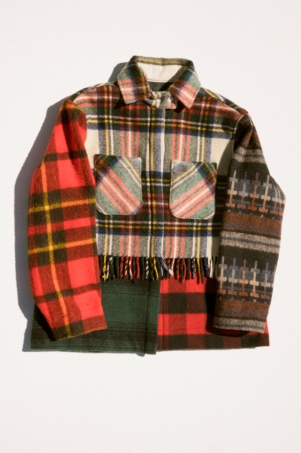 Fringe Plaid Ardmore - White (XLarge)