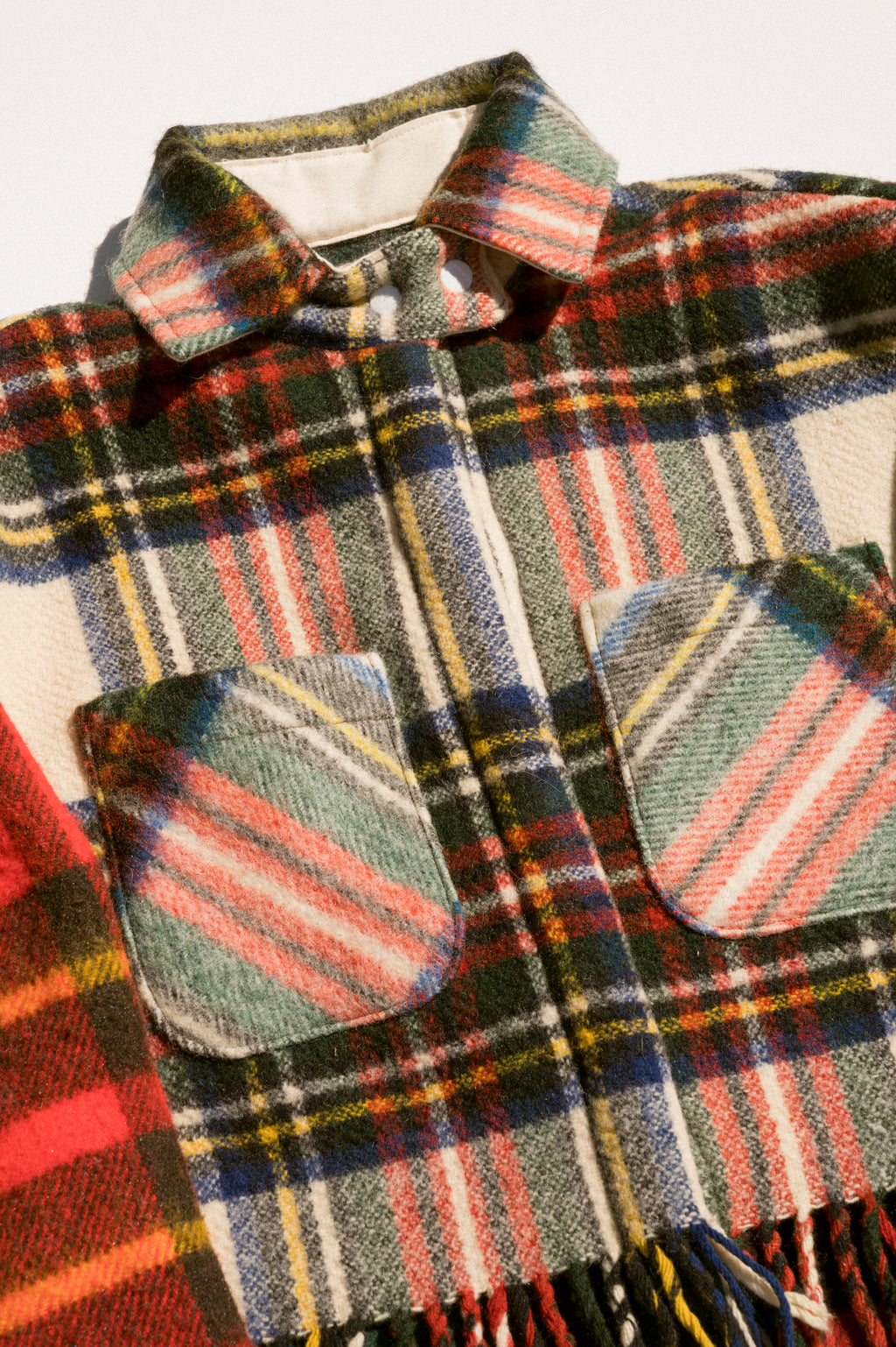 Fringe Plaid Ardmore - White (XLarge)