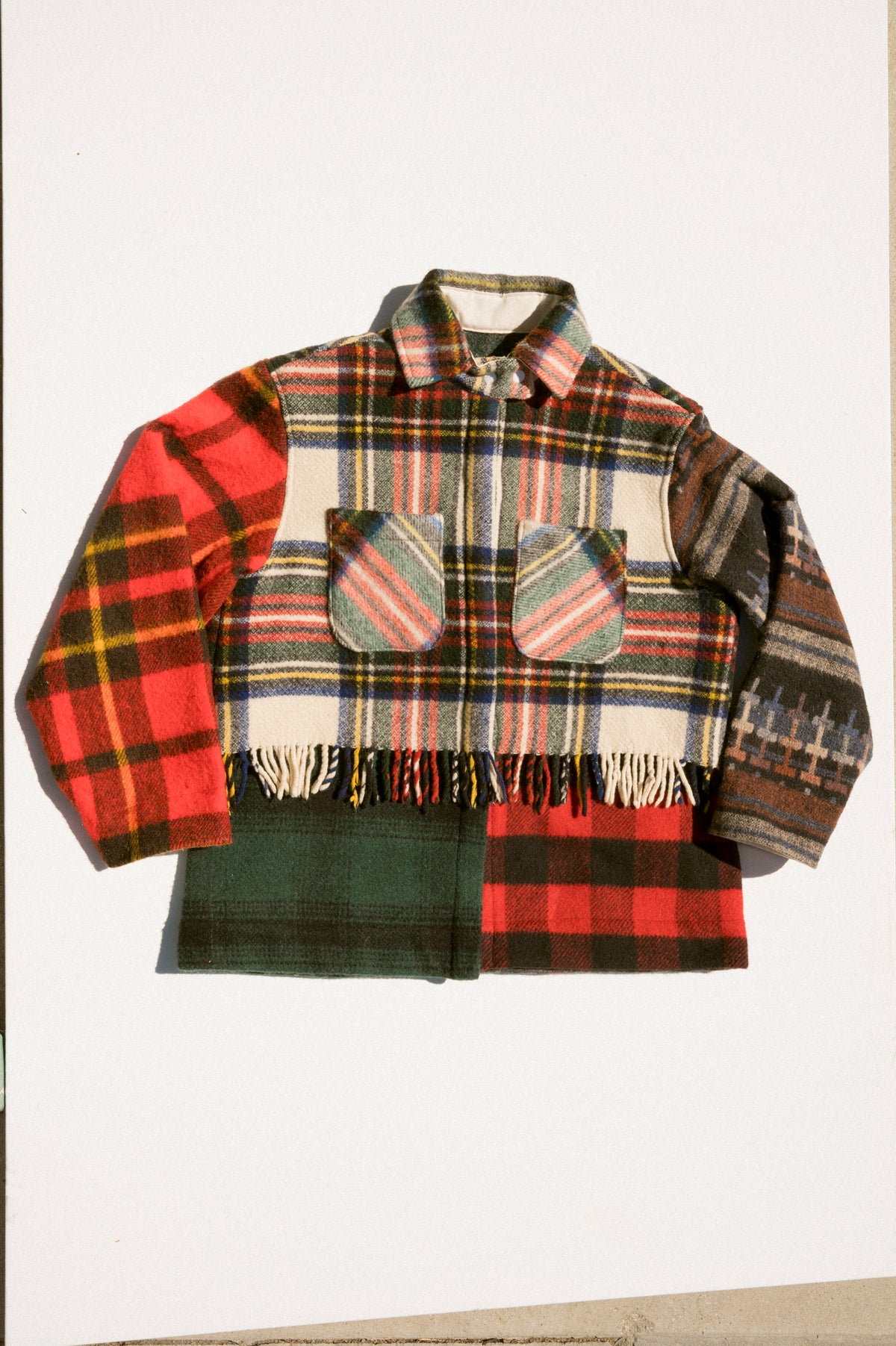 Fringe Plaid Ardmore - White (XLarge)