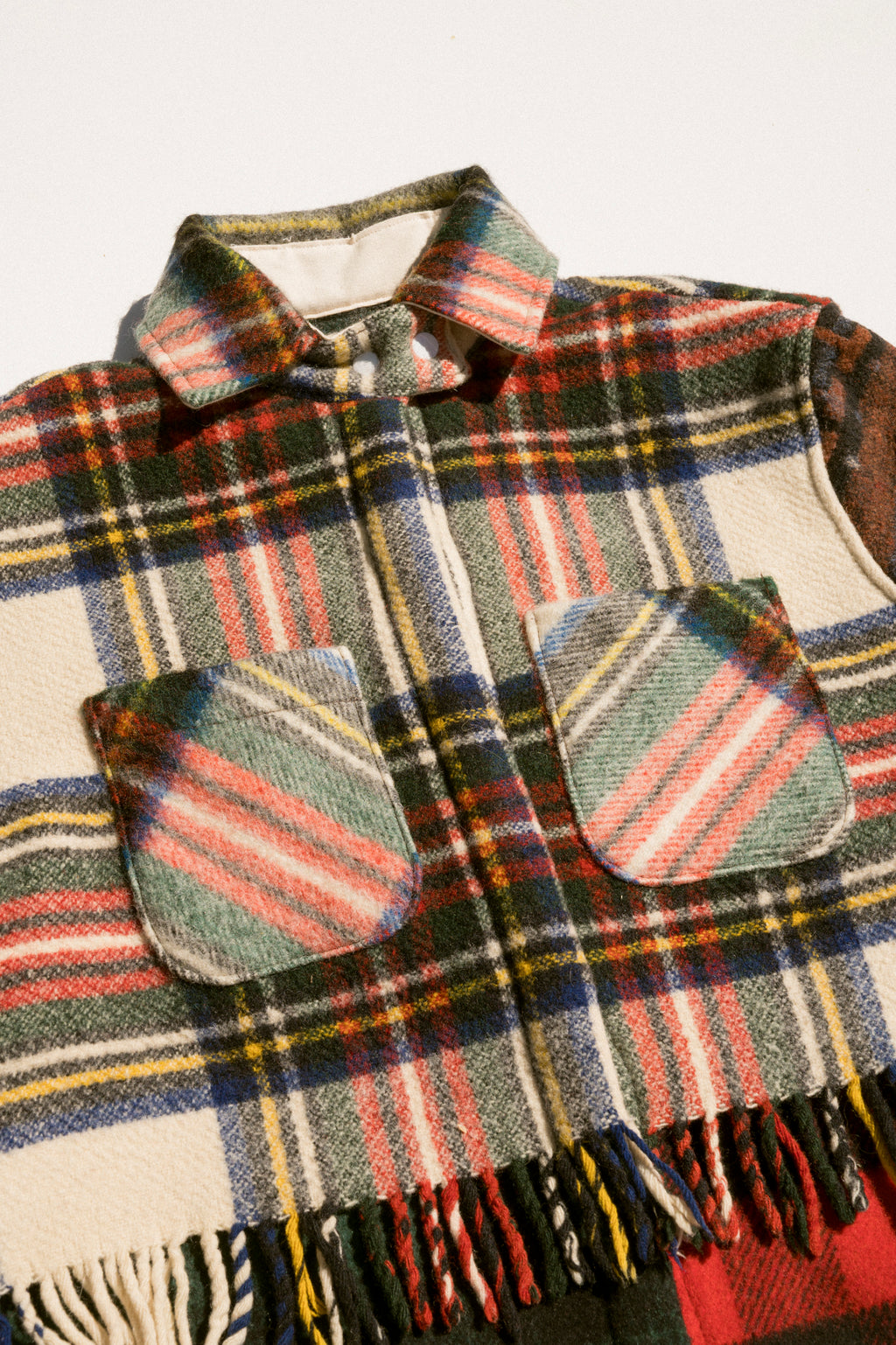 Fringe Plaid Ardmore - White (XLarge)