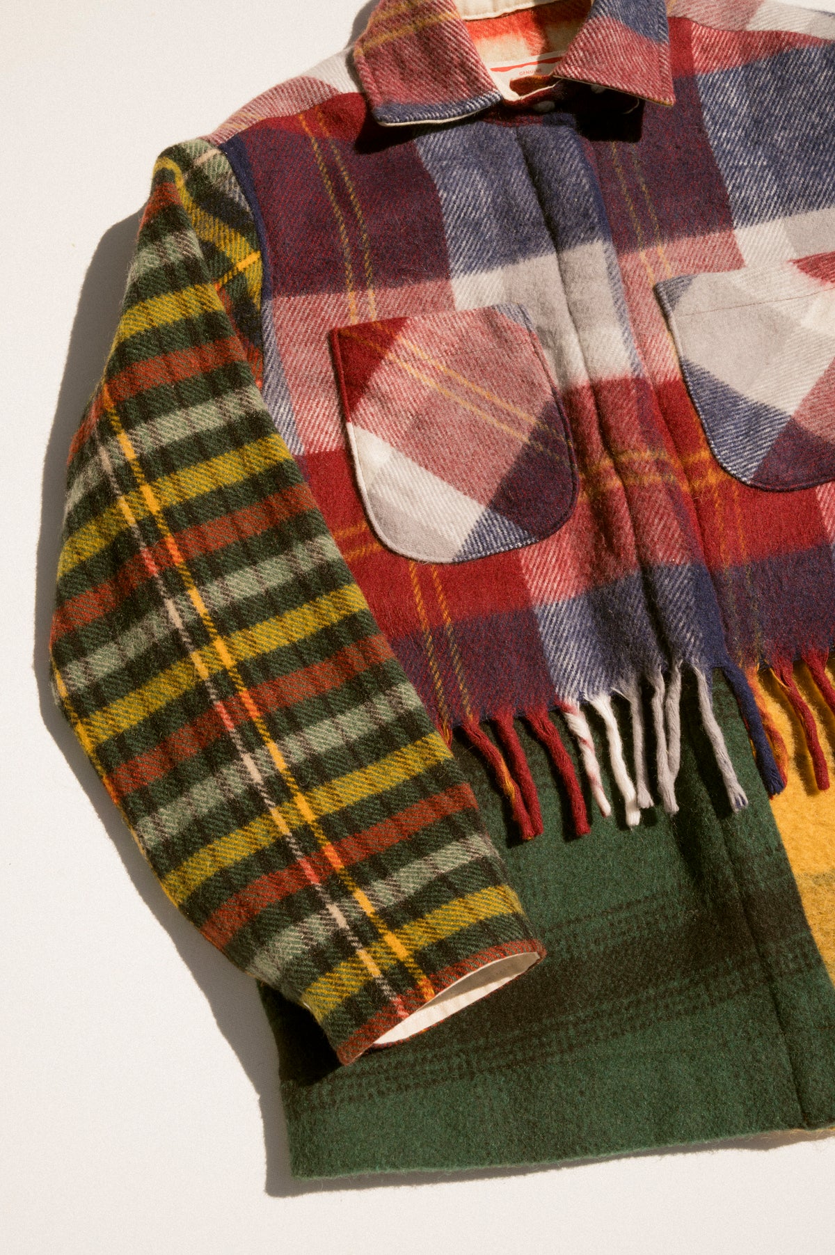 Fringe Plaid Ardmore - RW&B (Large)