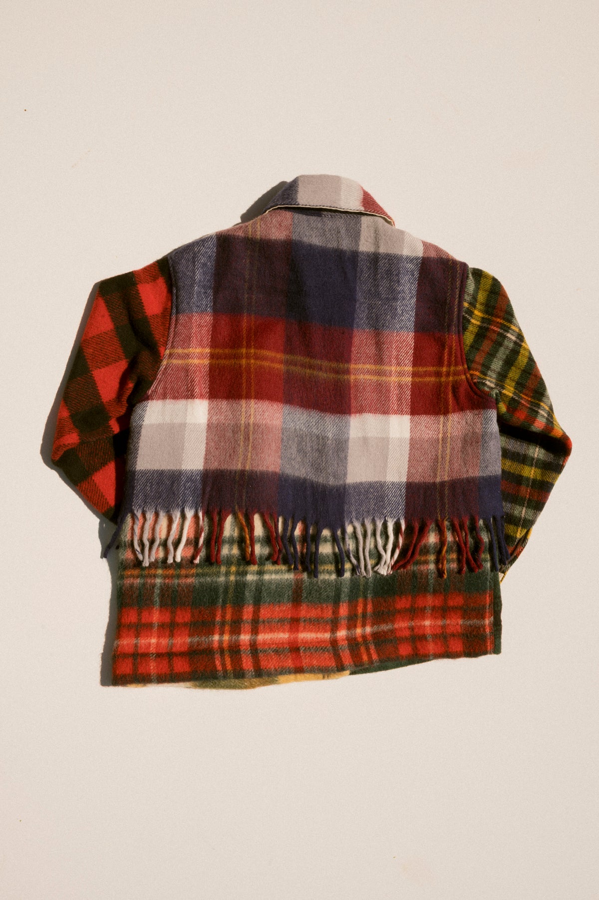 Fringe Plaid Ardmore - RW&B (Large)