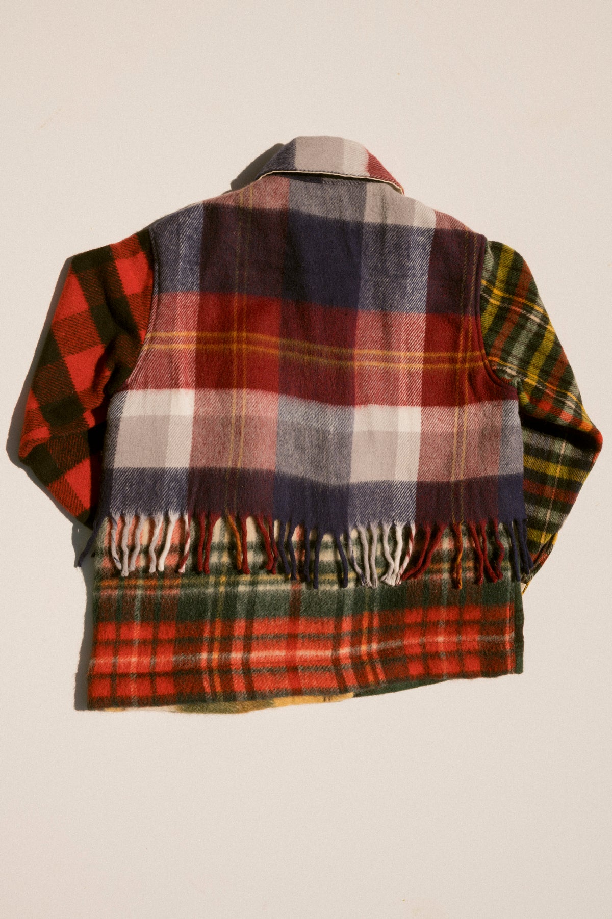Fringe Plaid Ardmore - RW&B (Large)