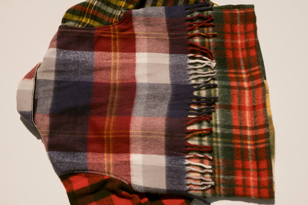 Fringe Plaid Ardmore - RW&B (Large)