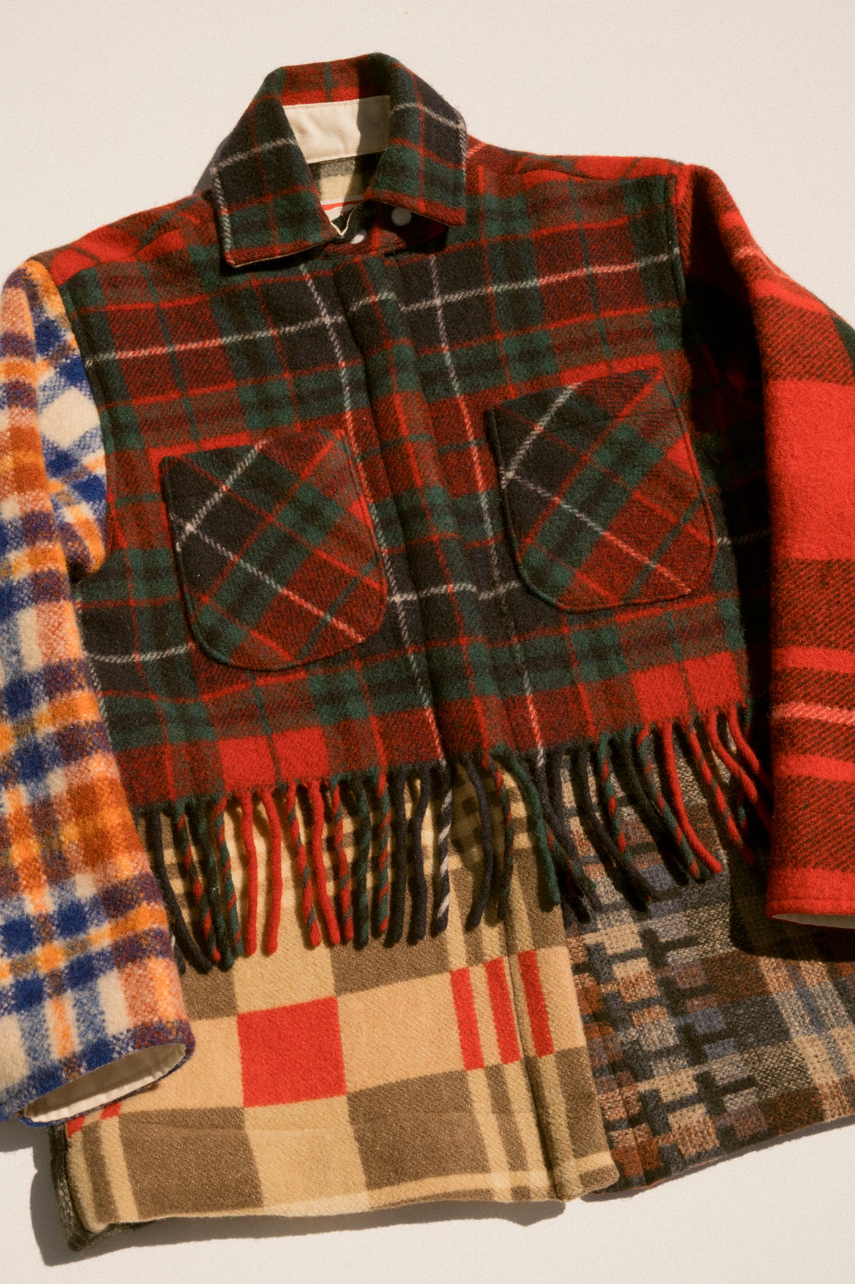 Fringe Plaid Ardmore - Dark Red (Medium)