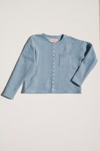 Drop Shoulder Cardigan - Sky