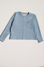 Drop Shoulder Cardigan - Sky