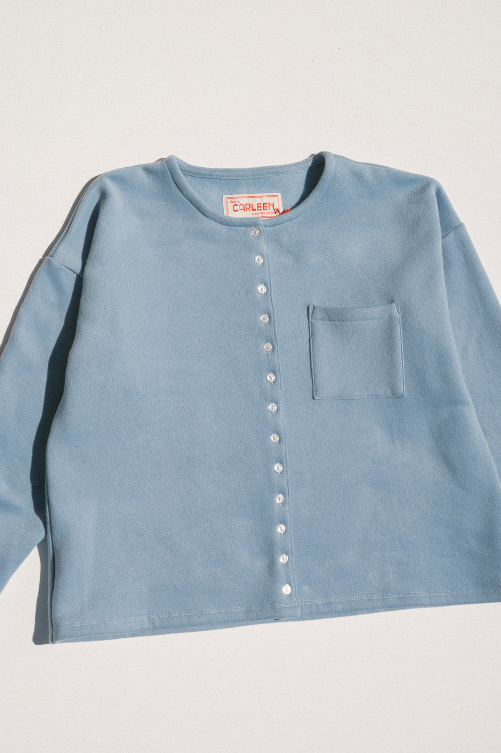 Drop Shoulder Cardigan - Sky