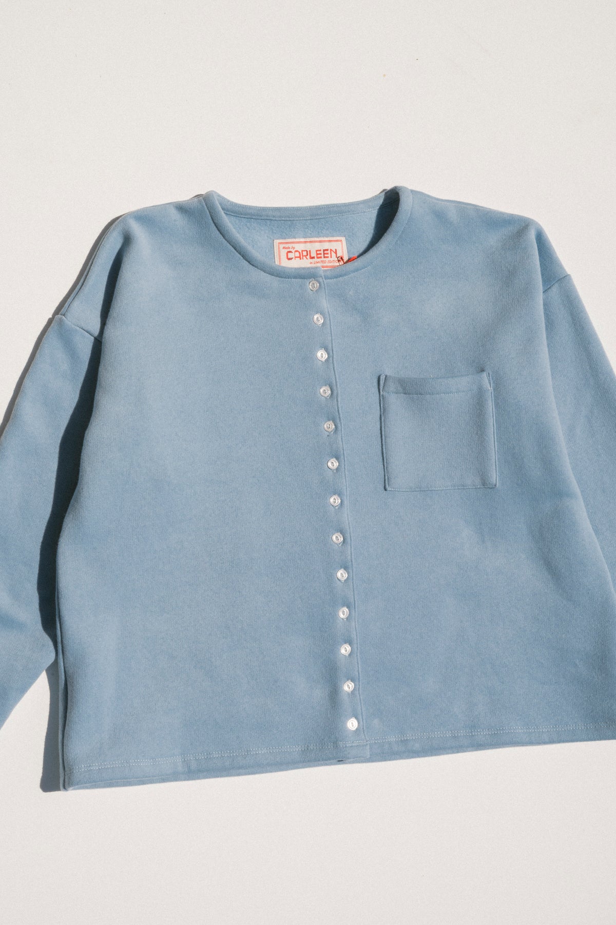 Drop Shoulder Cardigan - Sky
