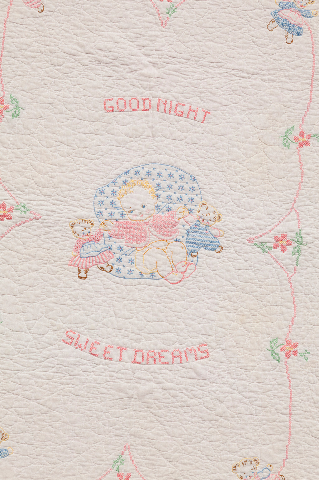 Vintage Baby Quilt - Goodnight, Sweet Dreams