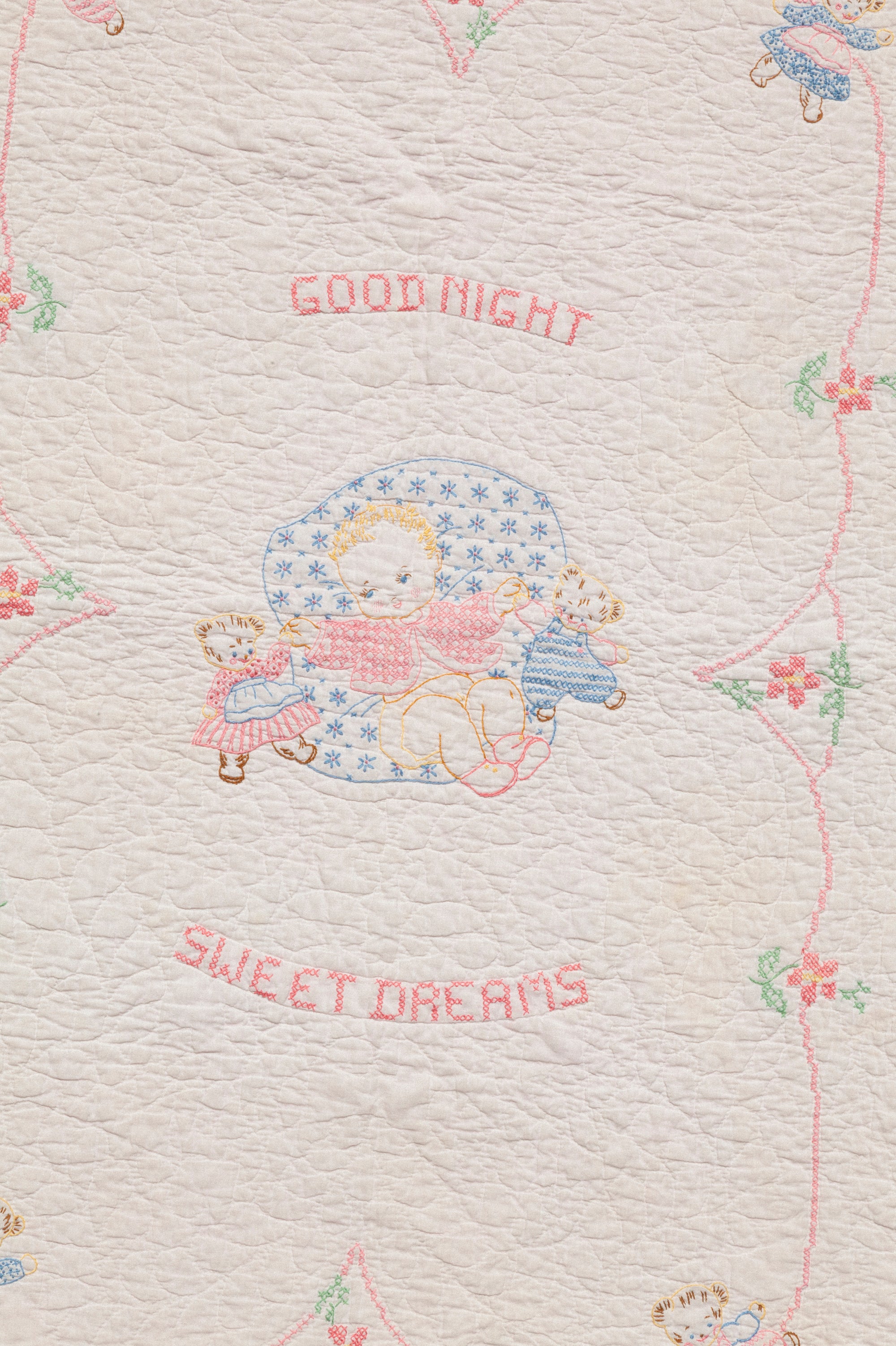Vintage Baby Quilt - Goodnight, Sweet Dreams