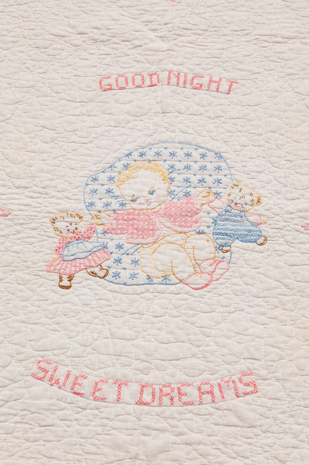 Vintage Baby Quilt - Goodnight, Sweet Dreams