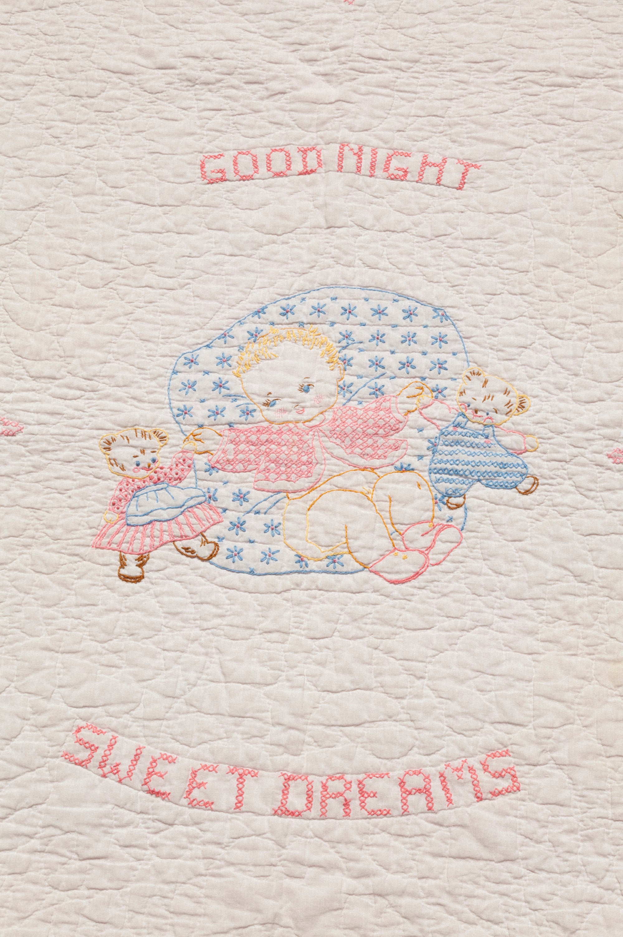 Vintage Baby Quilt - Goodnight, Sweet Dreams
