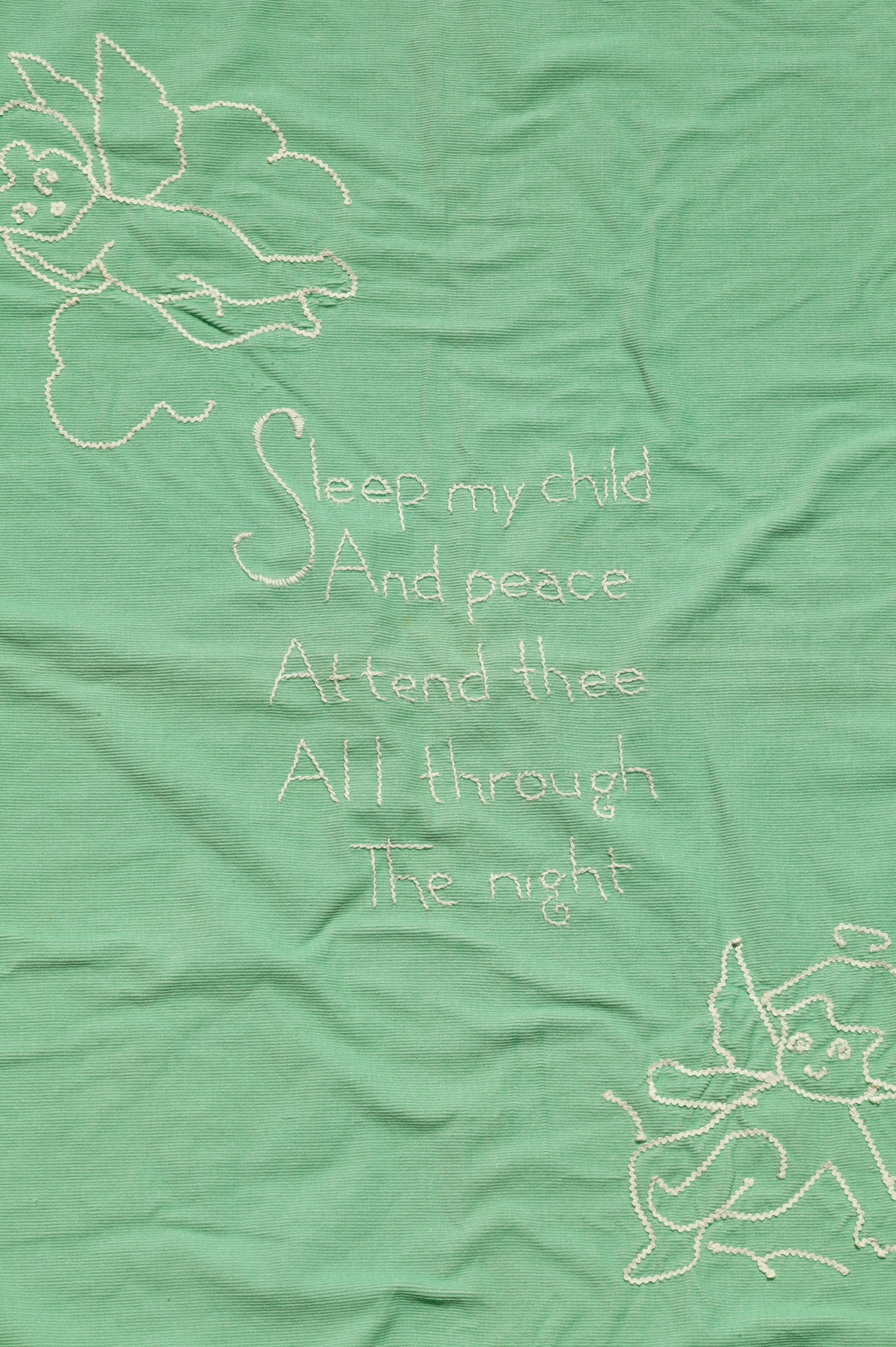 Vintage Baby Quilt - Sleep my Child