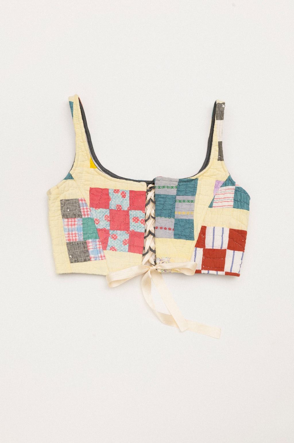 Quilt Corset - Yellow Blocks (XLarge)