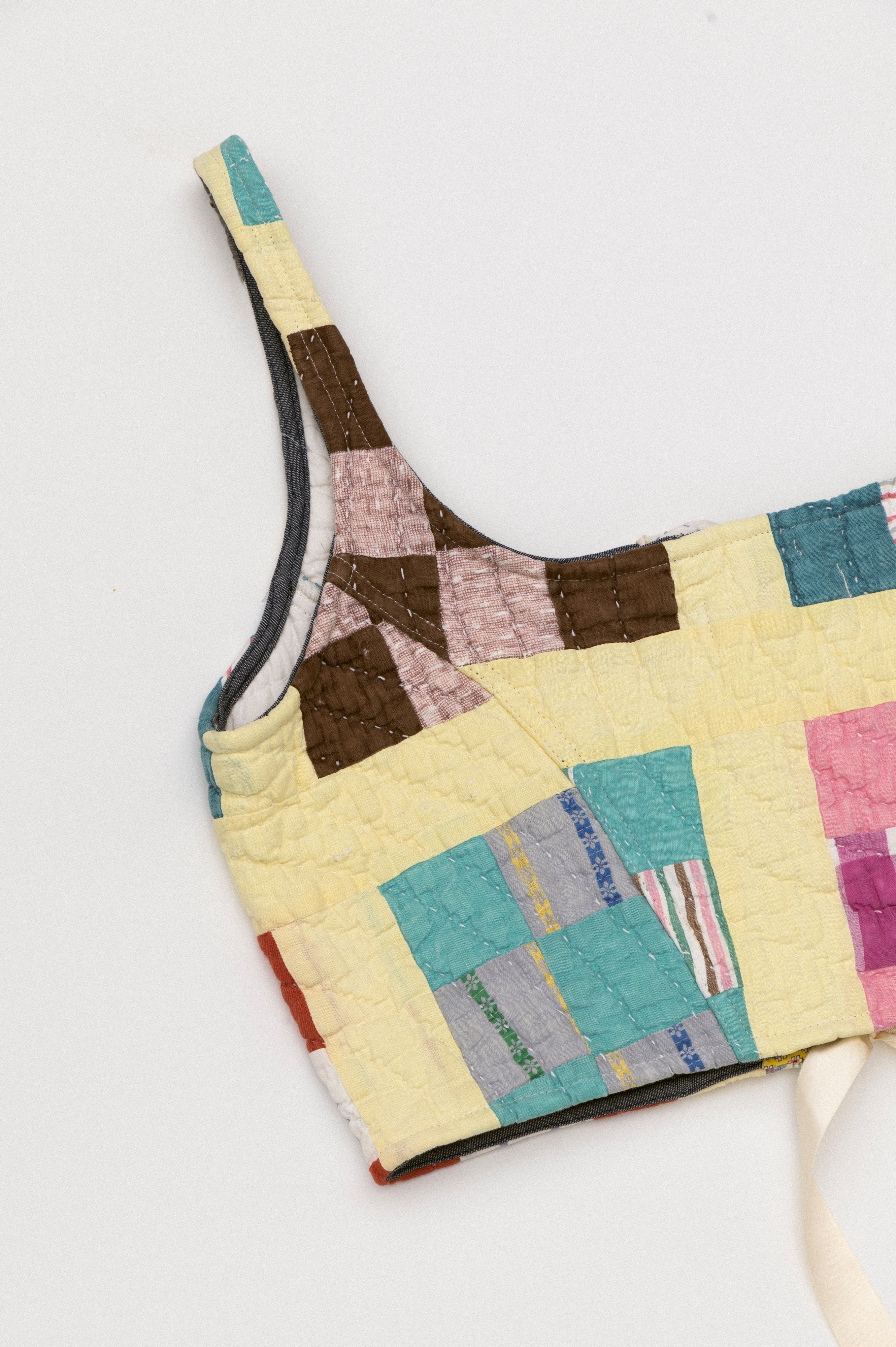 Quilt Corset - Yellow Blocks (XLarge)
