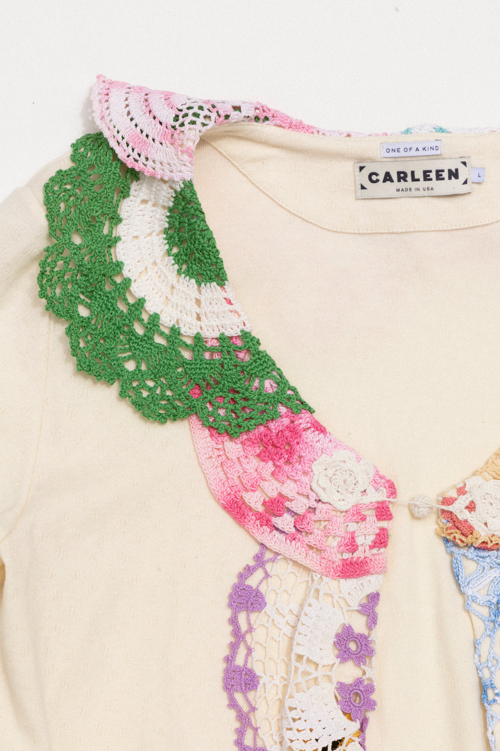 Doily Cardigan - Dragonfruit (Large)