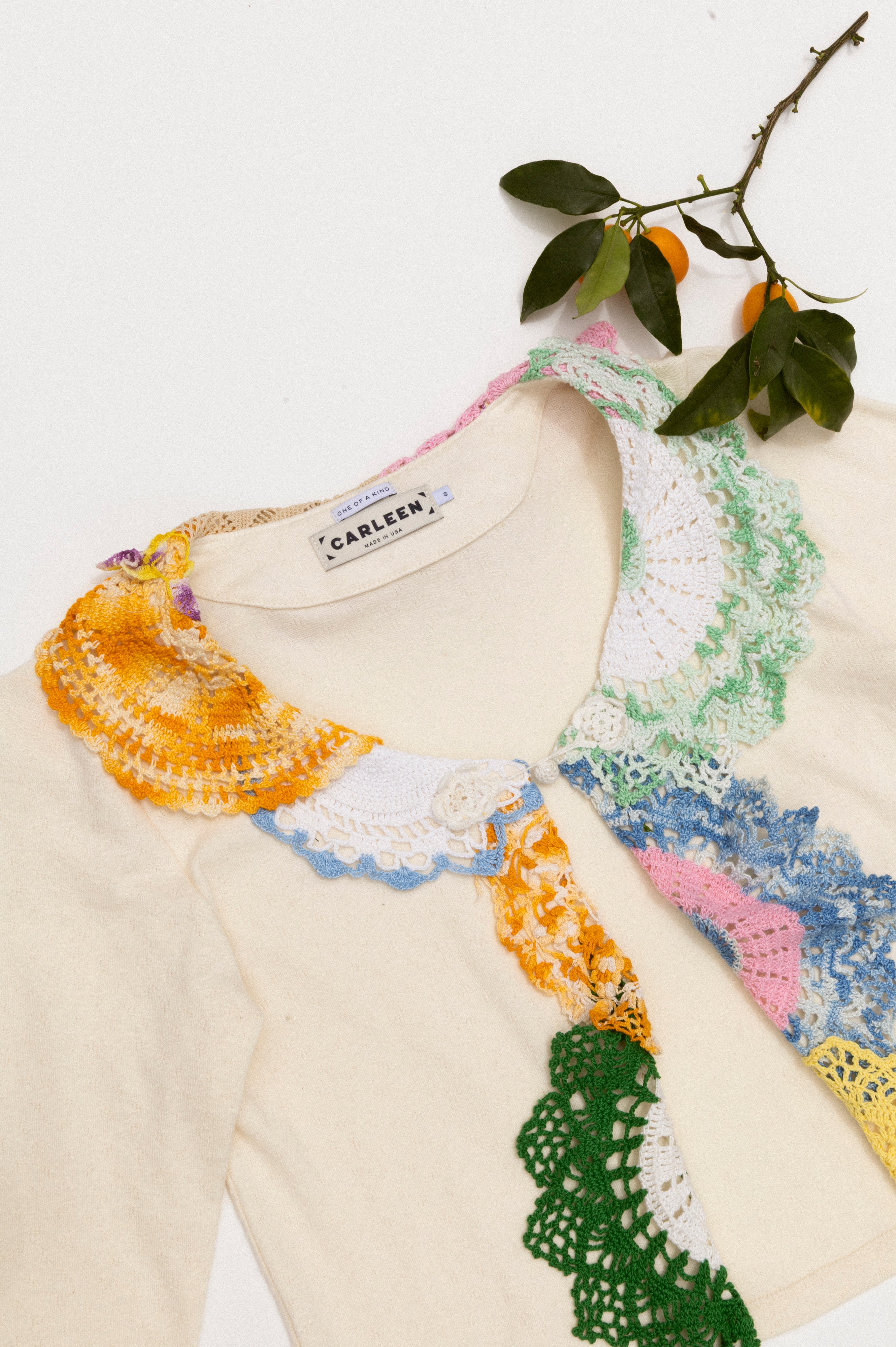 Doily Cardigan - Kumquat (Small)