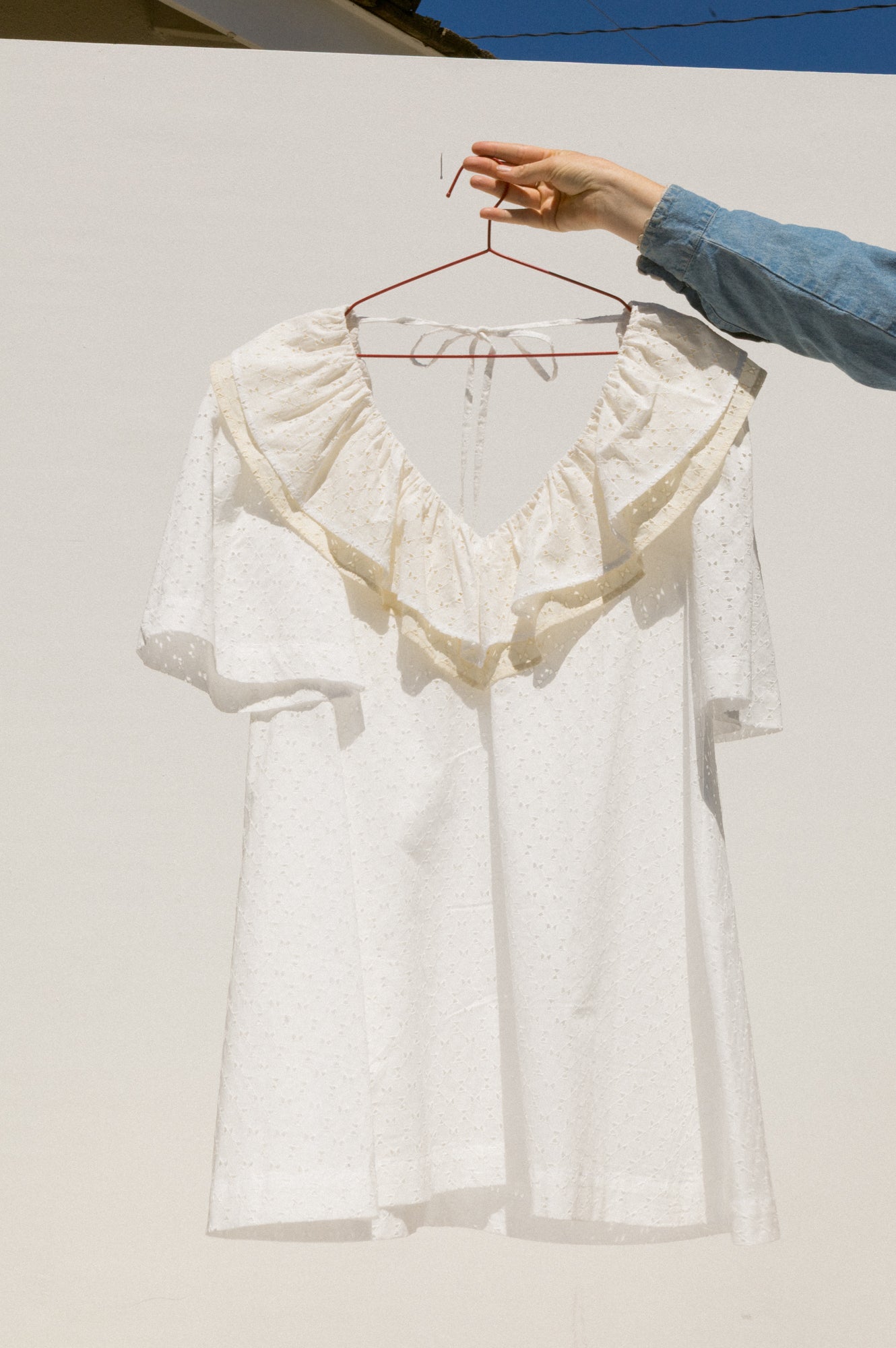 Ruffle Dress - Eyelet