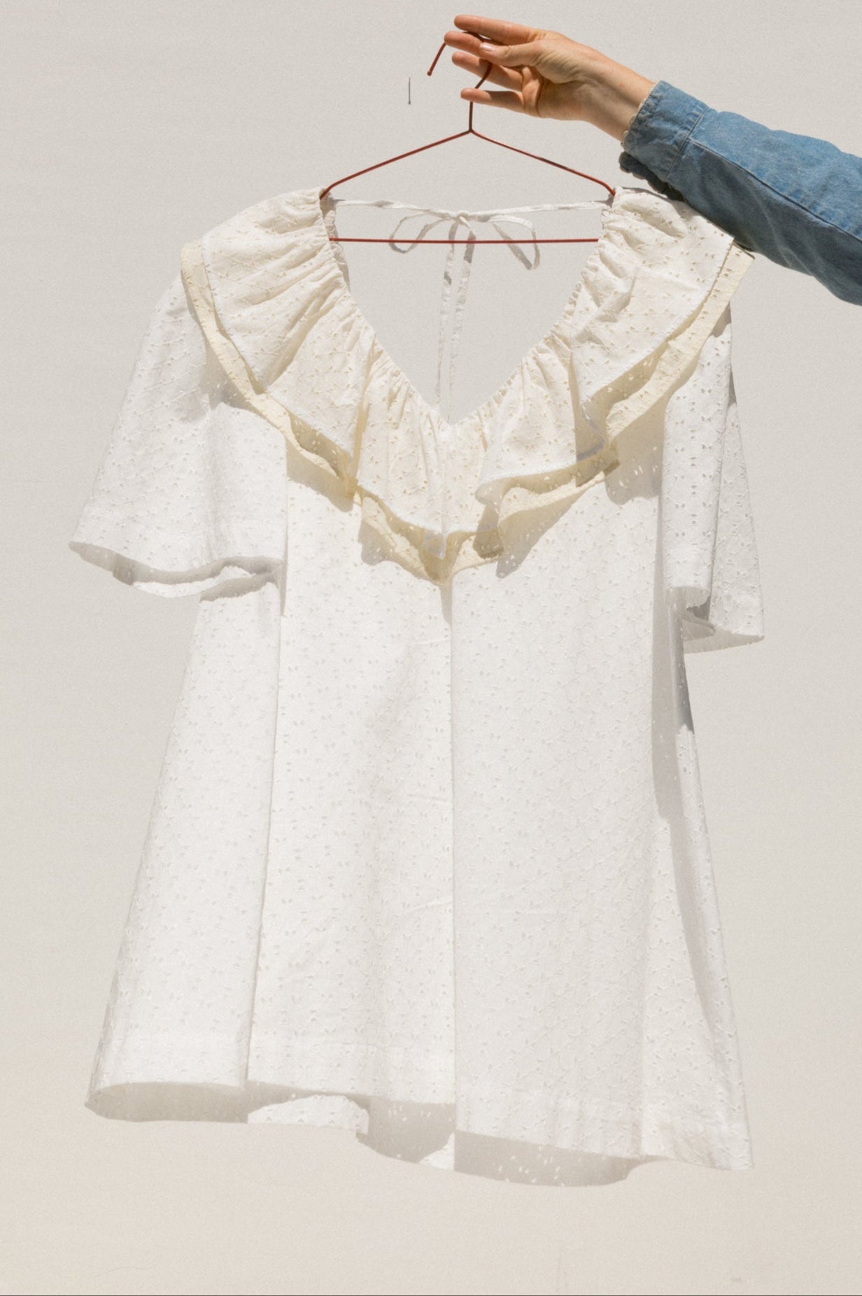 Ruffle Dress - Eyelet