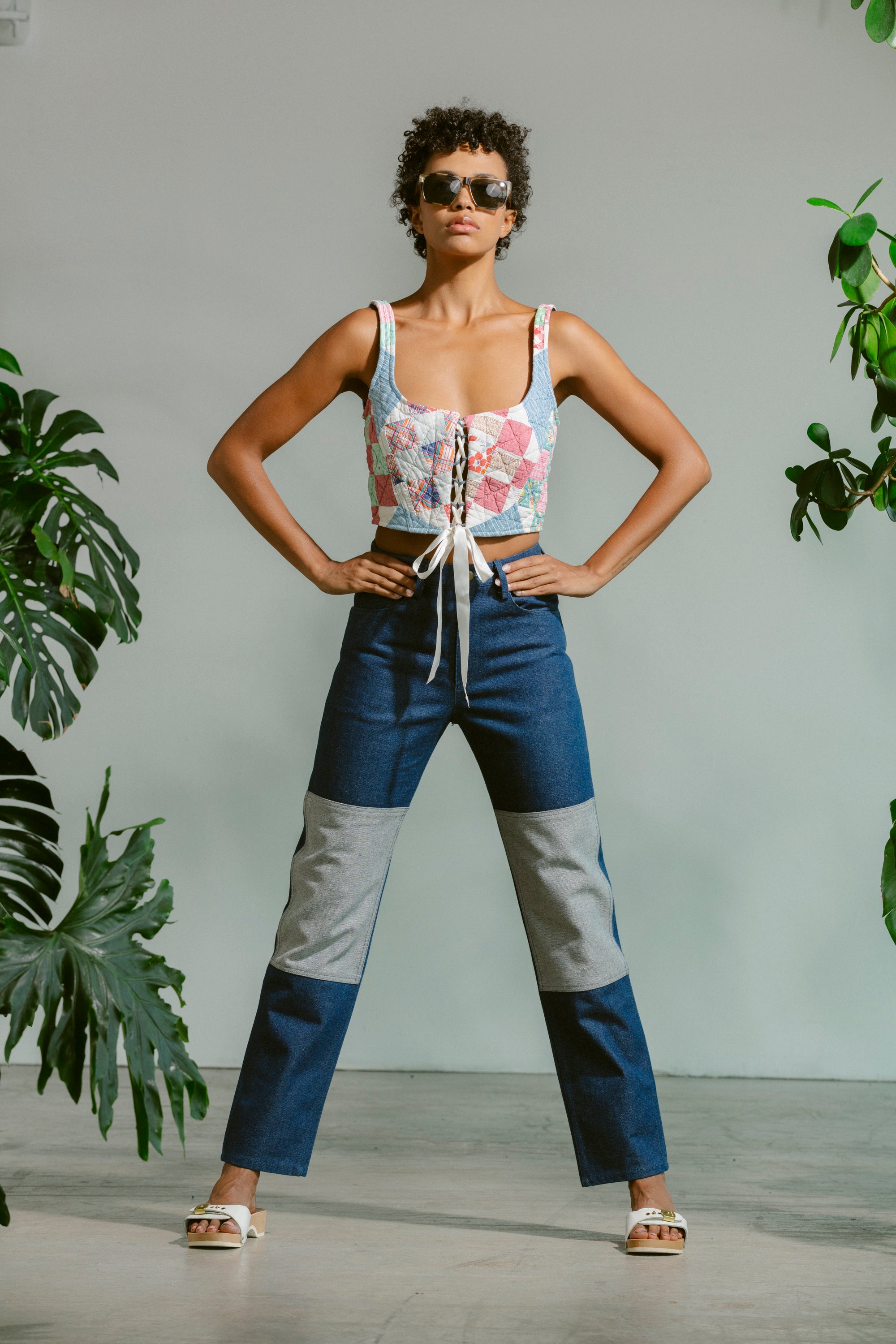 Quilt Corset - Yellow Blocks (XLarge)