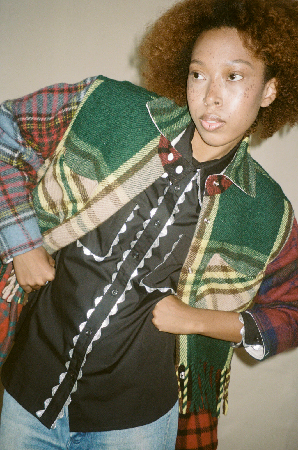 Rickrack Perfect Shirt - Black and Silver