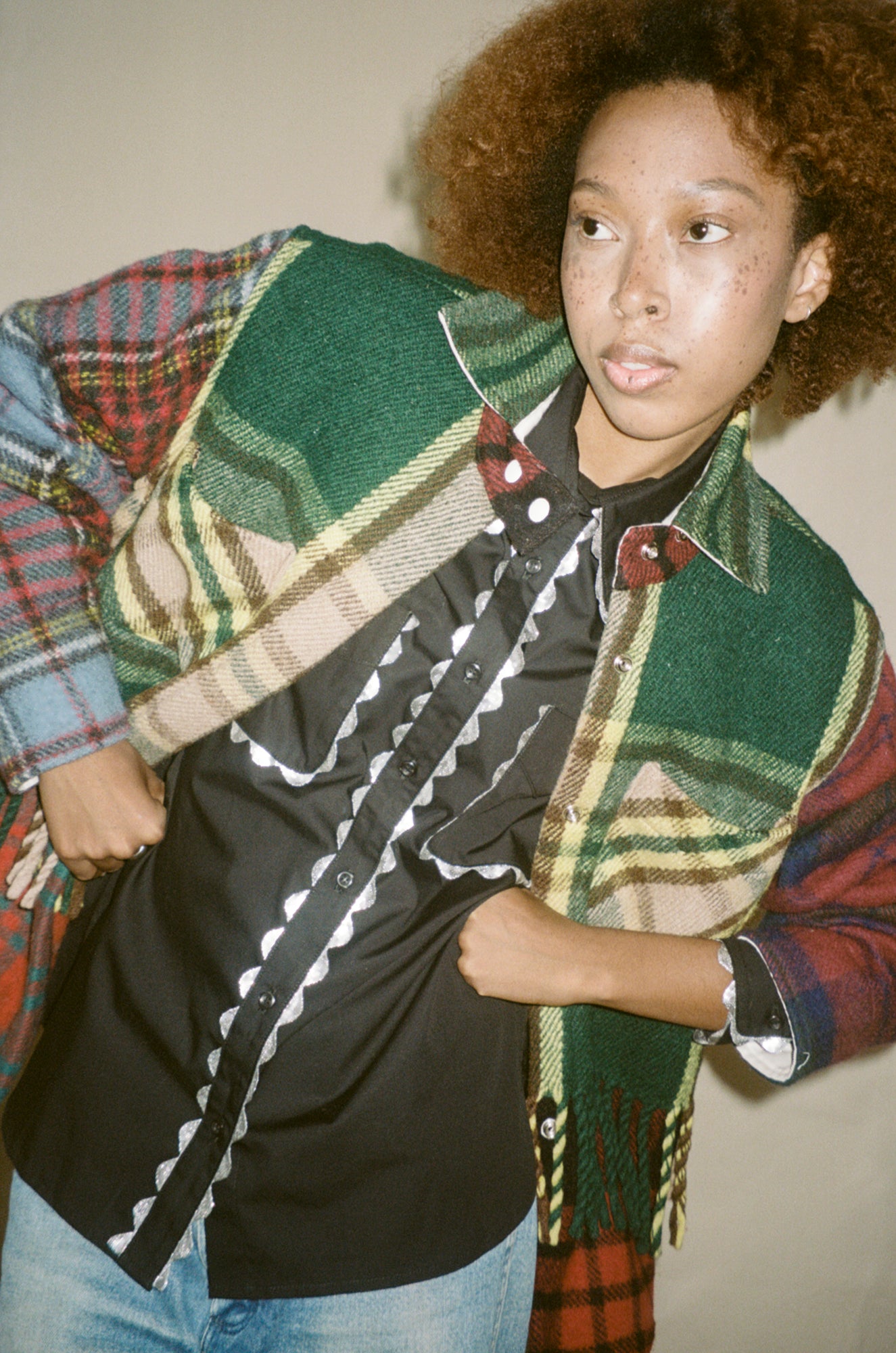 Rickrack Perfect Shirt - Black and Silver