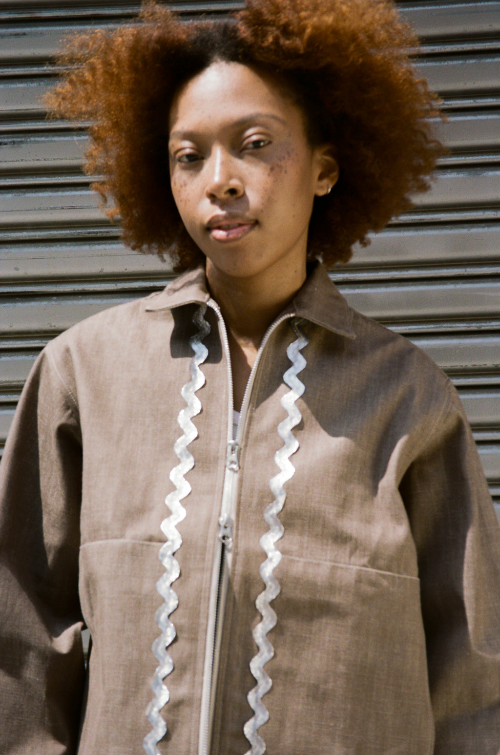 Ring Zip Jacket - Silver Rickrack