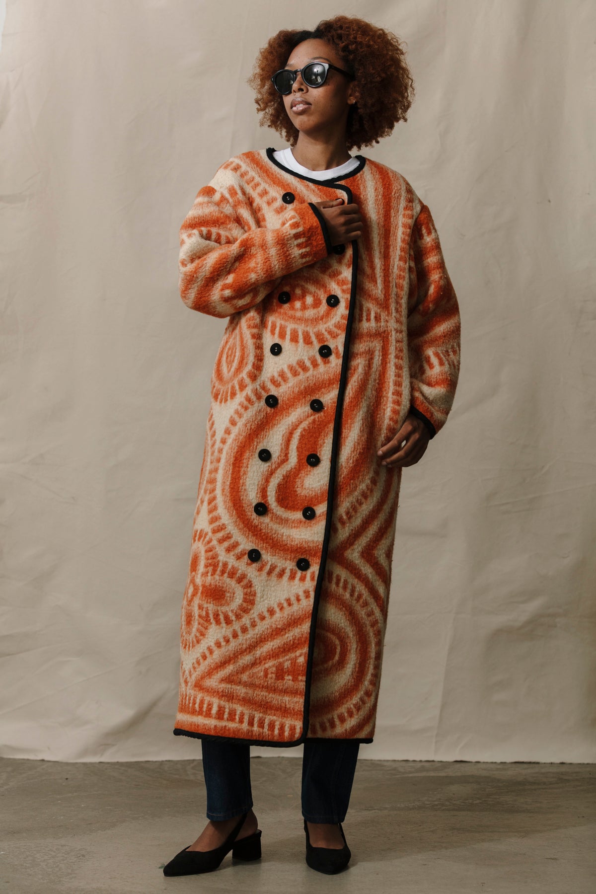 Long Brookes Jacket - Orange (Small)