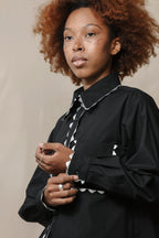 Rickrack Perfect Shirt - Black and Silver